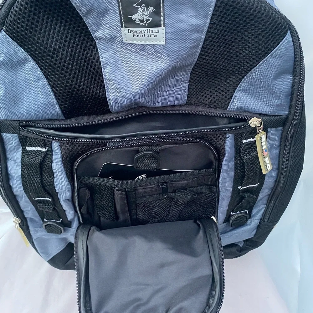 Beverly Hills Polo Club Black and Gray Backpack